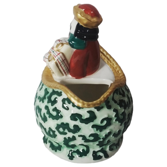 VTG Avon Creamer Jug Christmas mouse King Nutcracker Green Gold Red - Picture 6 of 7